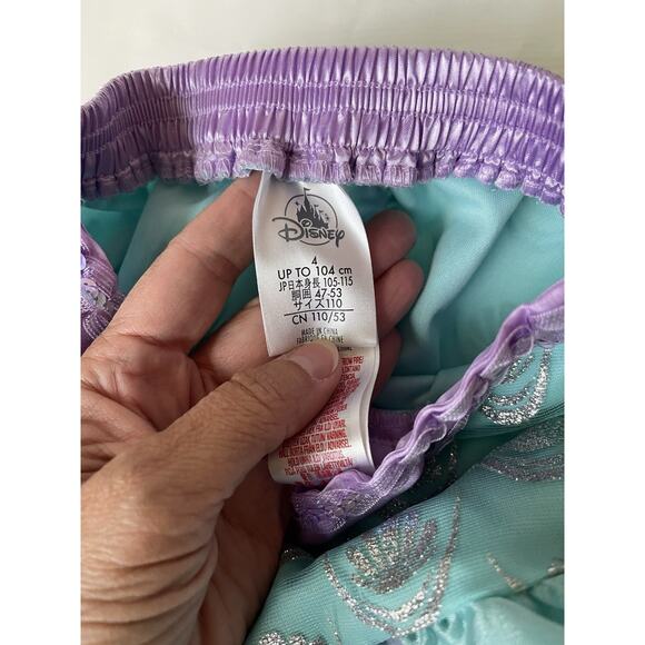 Disney Store Little Mermaid Ariel Dress Skirt Halloween Costume Sz 4 4T - Picture 4 of 8